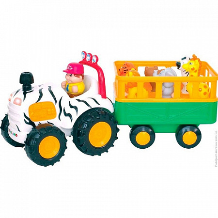 Машинка Kiddieland Трактор Сафари с прицепом 029652