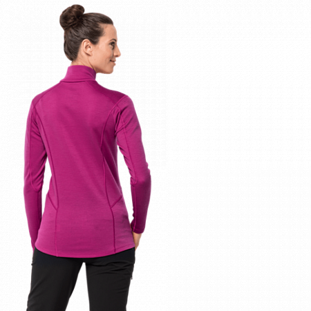 Пуловер женский Jack Wolfskin Arctic Xt Half Zip Women fuchsia