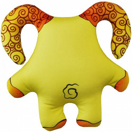 На картинке изображен Мягкая игрушка Мнушки Баран желтый Аи02жив13 Мягкая игрушка Мнушки Баран желтый Аи02жив13