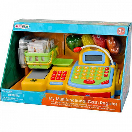 На картинке изображен Кассовый аппарат PlayGo с аксессуарами (звук,батарейки) 3230 Кассовый аппарат PlayGo с аксессуарами (звук,батарейки) 3230