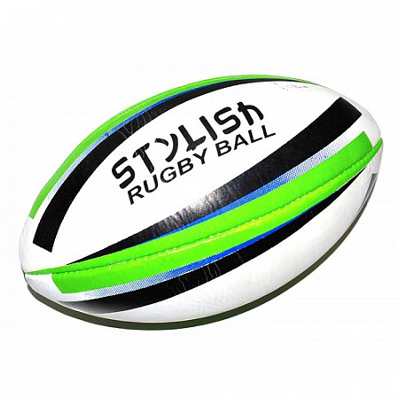 Мяч для регби Zez Sport RUG-1 white/green/black