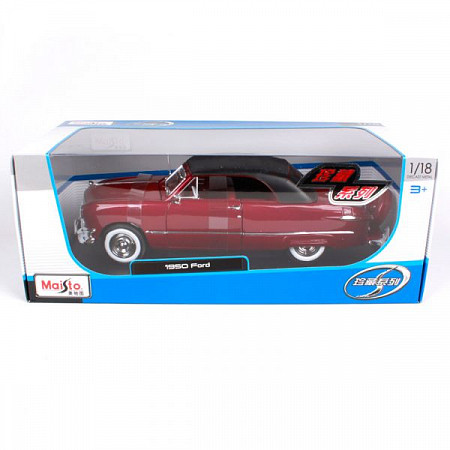 Масштабная модель автомобиля Maisto 1:18 Форд (1950) (31681) red