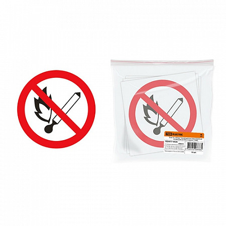 Знак Tdm Запрещается пользоваться открытым огнём и курить 180мм SQ0817-0026