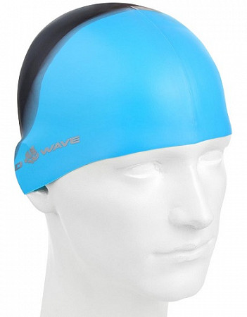 Шапочка для бассейна (плавания) взрослая Mad Wave Multi Adult black/blue/gray