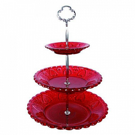 Ваза для фруктов Bekker трехъярусная BK-7534