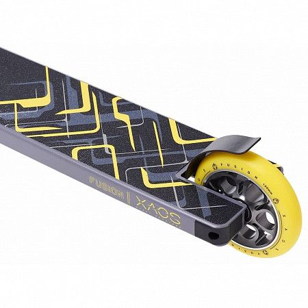 Самокат XAOS Fusion Yellow трюковый 120 мм