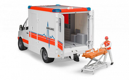 Машинка Bruder Cкорая помощь Mercedes Sprinter с водителем (02536)