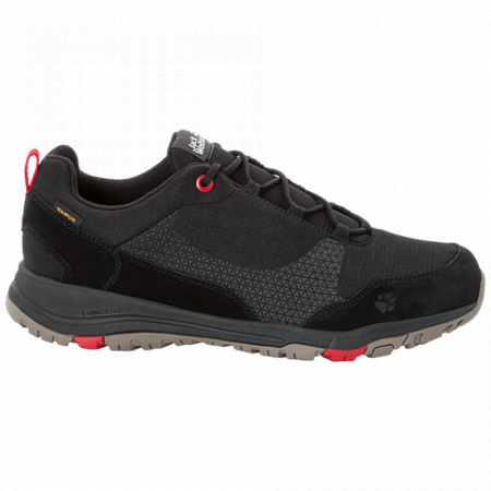 Полуботинки мужские Jack Wolfskin Activate Xt Texapore Low M black / red
