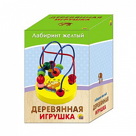 Деревянная игрушка Рыжий Кот Лабиринт ИД-5927 Yellow