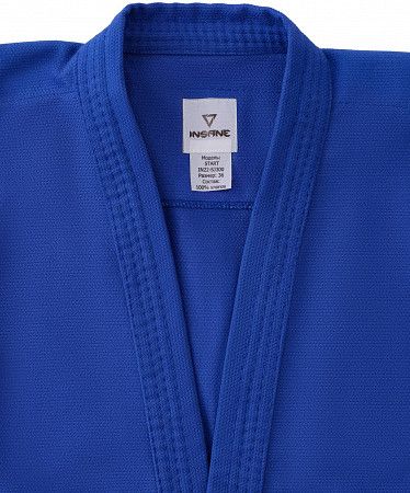 На картинке изображен Куртка для самбо Insane START IN22-SJ300 хлопок 56-58 blue Куртка для самбо Insane START IN22-SJ300 хлопок 56-58 blue