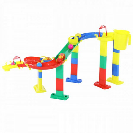 На картинке изображен Горка для шариков вертушки Полесье набор №3 52902 Горка для шариков вертушки Полесье набор №3 52902