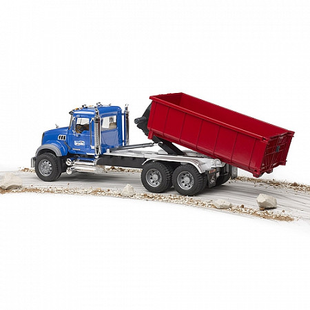 Игрушка Bruder Самосвал-контейнеровоз MACK (подходит модуль со звуком и светом "H") 02-822
