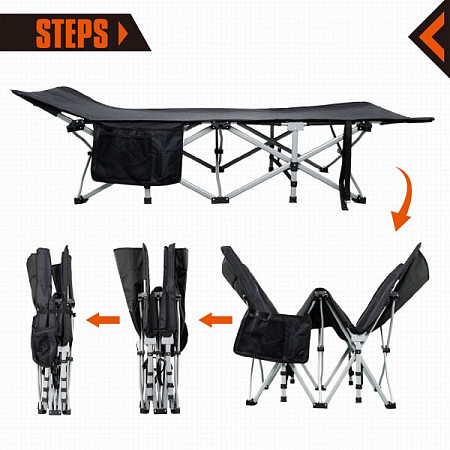 Складная кровать KingCamp Deluxe Folding bed 8007 Black