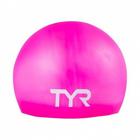 Шапочка для плавания TYR Long Hair Wrinkle-Free Silicone Junior Cap LCSJRL/693 pink