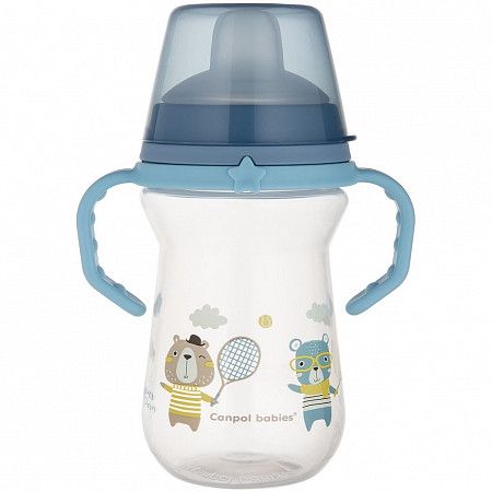 Поильник обучающий Canpol babies Bonjour Paris с силиконовым носиком 250 мл 6+ (56/613_blu) blue