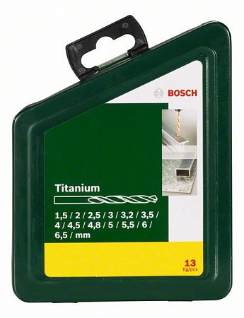 Набор сверл по металлу Bosch 13шт 1,5-6,5мм Titanium 2607019436