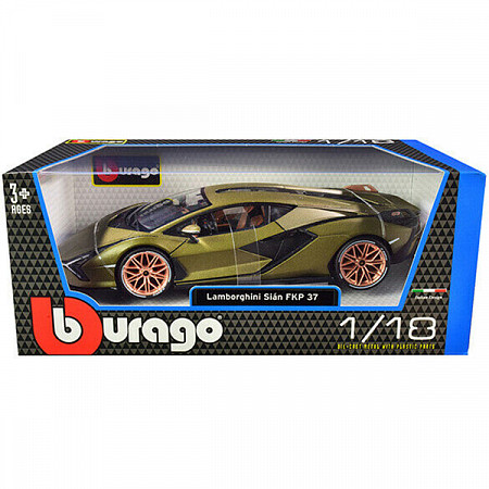 Коллекционная машина Bburago 1:18 Lamborghini Sian FKP 37 (18-11046) green