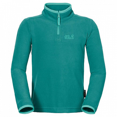 На картинке изображен Флис детский Jack Wolfskin Gecko Nanuk Half Zip K 1605551 Turquoise Флис детский Jack Wolfskin Gecko Nanuk Half Zip K 1605551 Turquoise