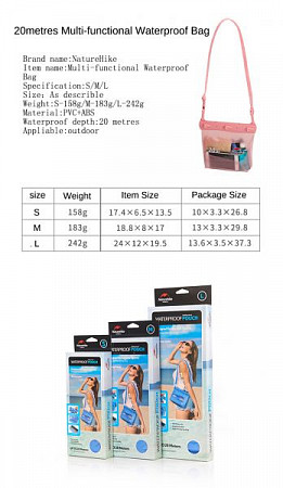 На картинке изображен Гермоупаковка Naturehike 20 Meters Under Water M Orange Гермоупаковка Naturehike 20 Meters Under Water M Orange