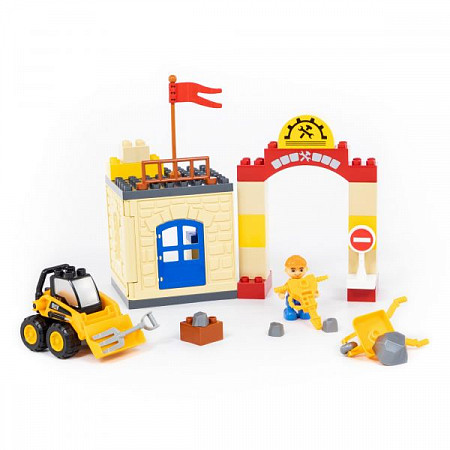 Конструктор Полесье Макси Строительная фирма 90 элементов 77608