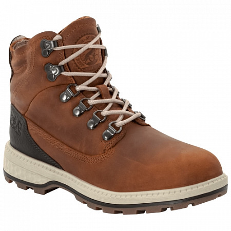 На картинке изображен Ботинки женские Jack Wolfskin Jack Mid W cognac / mocca Ботинки женские Jack Wolfskin Jack Mid W cognac / mocca