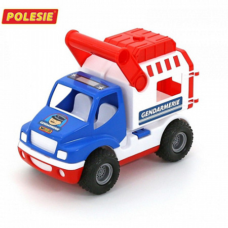 На картинке изображен Автомобиль Полесье "КонсТрак - жандармерия" в сеточке 46543 Автомобиль Полесье "КонсТрак - жандармерия" в сеточке 46543