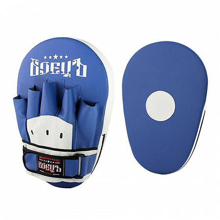 Лапы боксерские прямые БОЕЦЪ 210 blue/black