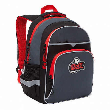 На картинке изображен Рюкзак школьный GRIZZLY RB-157-3 /1 black/red Рюкзак школьный GRIZZLY RB-157-3 /1 black/red
