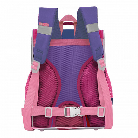 На картинке изображен Рюкзак школьный с мешком GRIZZLY RAm-184-15 /1 violet Рюкзак школьный с мешком GRIZZLY RAm-184-15 /1 violet