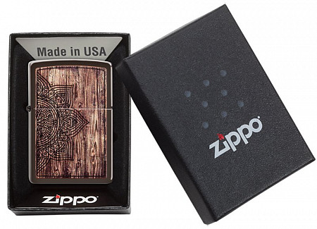 Зажигалка Zippo Wood Mandala Design 49184