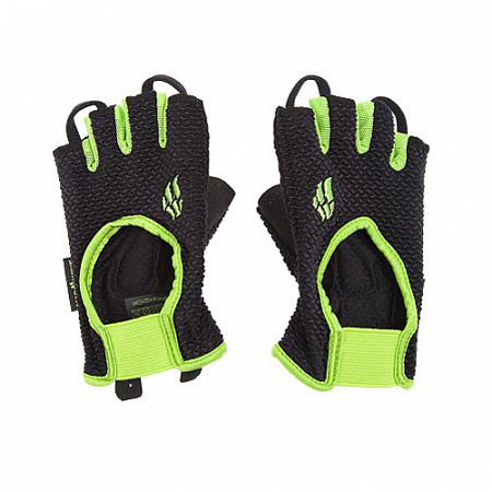 На картинке изображен Перчатки для фитнеса женские Mad Wave green/black Перчатки для фитнеса женские Mad Wave green/black