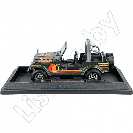 Машинка Bburago 1:24 Jeep Wrangler (18-22033) khaki