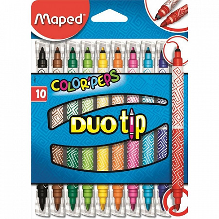 Фломастеры Maped Color'Peps Duo Tip двусторонние 849010