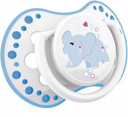 Пустышка силиконовая LOVI Night&Day симметричной формы, динамическая, 0-3 мес., 2 шт. (22/809boy)