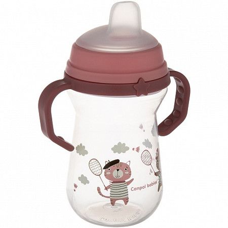 Поильник обучающий Canpol babies Bonjour Paris с силиконовым носиком 250 мл 6+  (56/613_pin) pink