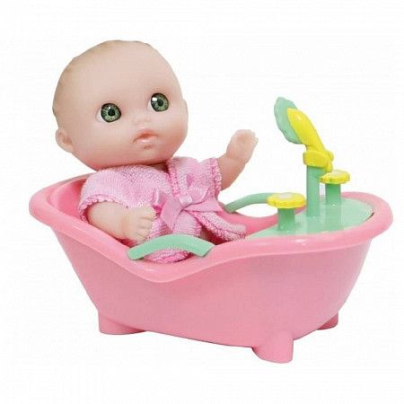 Пупс JC Toys Lil' Cutesies с ванночкой (16912) green/pink