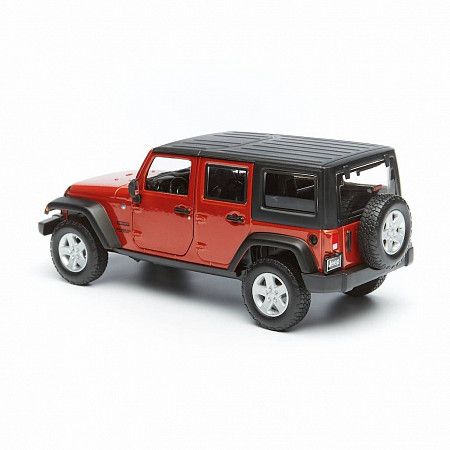 На картинке изображен Машинка Maisto 1:24 Jeep Wrangler (31268) met orange Машинка Maisto 1:24 Jeep Wrangler (31268) met orange