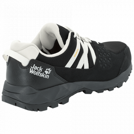 На картинке изображен Полуботинки мужские Jack Wolfskin Cascade Hike Texapore Low M black / white Полуботинки мужские Jack Wolfskin Cascade Hike Texapore Low M black / white