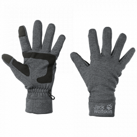 На картинке изображен Перчатки мужские Jack Wolfskin Skyland Glove dark grey Перчатки мужские Jack Wolfskin Skyland Glove dark grey