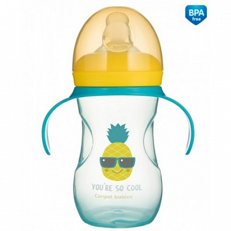 Поильник обучающий Canpol babies So Cool 270 мл 57/304_tur yellow/turquoise