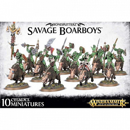 На картинке изображен Фигурки Games Workshop Warhammer: Bonesplitterz Savage Boarboys 89-20 Фигурки Games Workshop Warhammer: Bonesplitterz Savage Boarboys 89-20