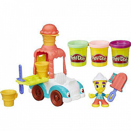 На картинке изображен Игровой набор Play-Doh Город Грузовичок с мороженым (B3417) Игровой набор Play-Doh Город Грузовичок с мороженым (B3417)