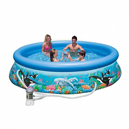 На картинке изображен Бассейн Intex Easy Set 28126/54902 Ocean Reef Бассейн Intex Easy Set 28126/54902 Ocean Reef