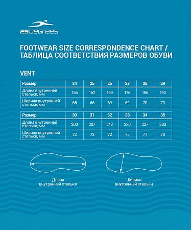 Обувь для пляжа детская 25Degrees Vent Blue 25D21009 для мальчиков (30-35) blue