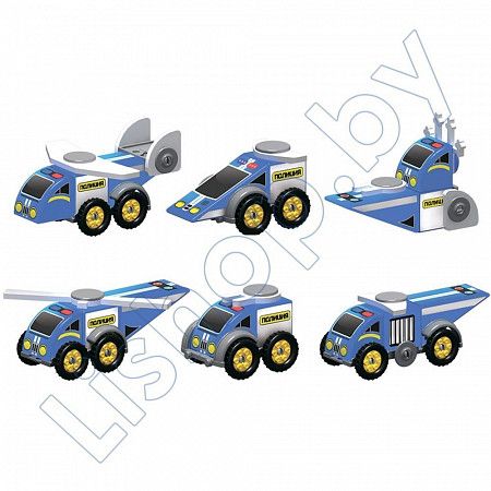 Магнитный конструктор Magneticus Полицейская техника (BLO-002-02) 