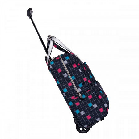 На картинке изображен Дорожная сумка Griffon Г1216 black/pink/blue Дорожная сумка Griffon Г1216 black/pink/blue