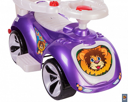 На картинке изображен Машинка-каталка RT Мишка (LAPA) ОР809 purple Машинка-каталка RT Мишка (LAPA) ОР809 purple