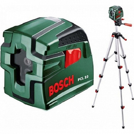 Нивелир лазерный Bosch PCL 10 (проекция: крест, до 10 м, +/- 5 см резьба 1/4) 603008121