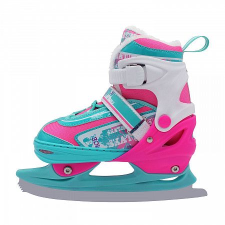 На картинке изображен Раздвижные коньки Alpha Caprice Player blue/pink Раздвижные коньки Alpha Caprice Player blue/pink