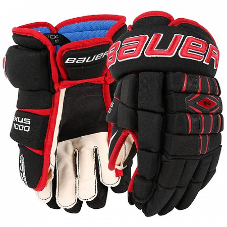 Перчатки хоккейные Bauer Nexus 1000 Sr Black/Red